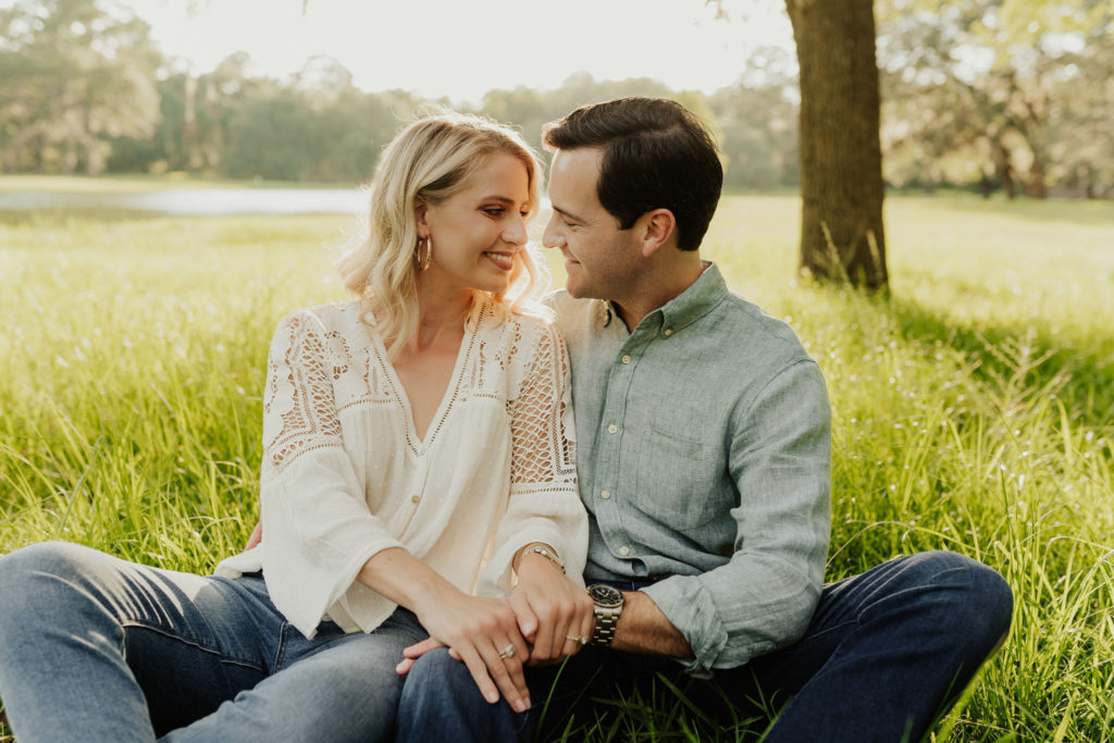 Outdoor engagement photos in Charlotte North Carolina