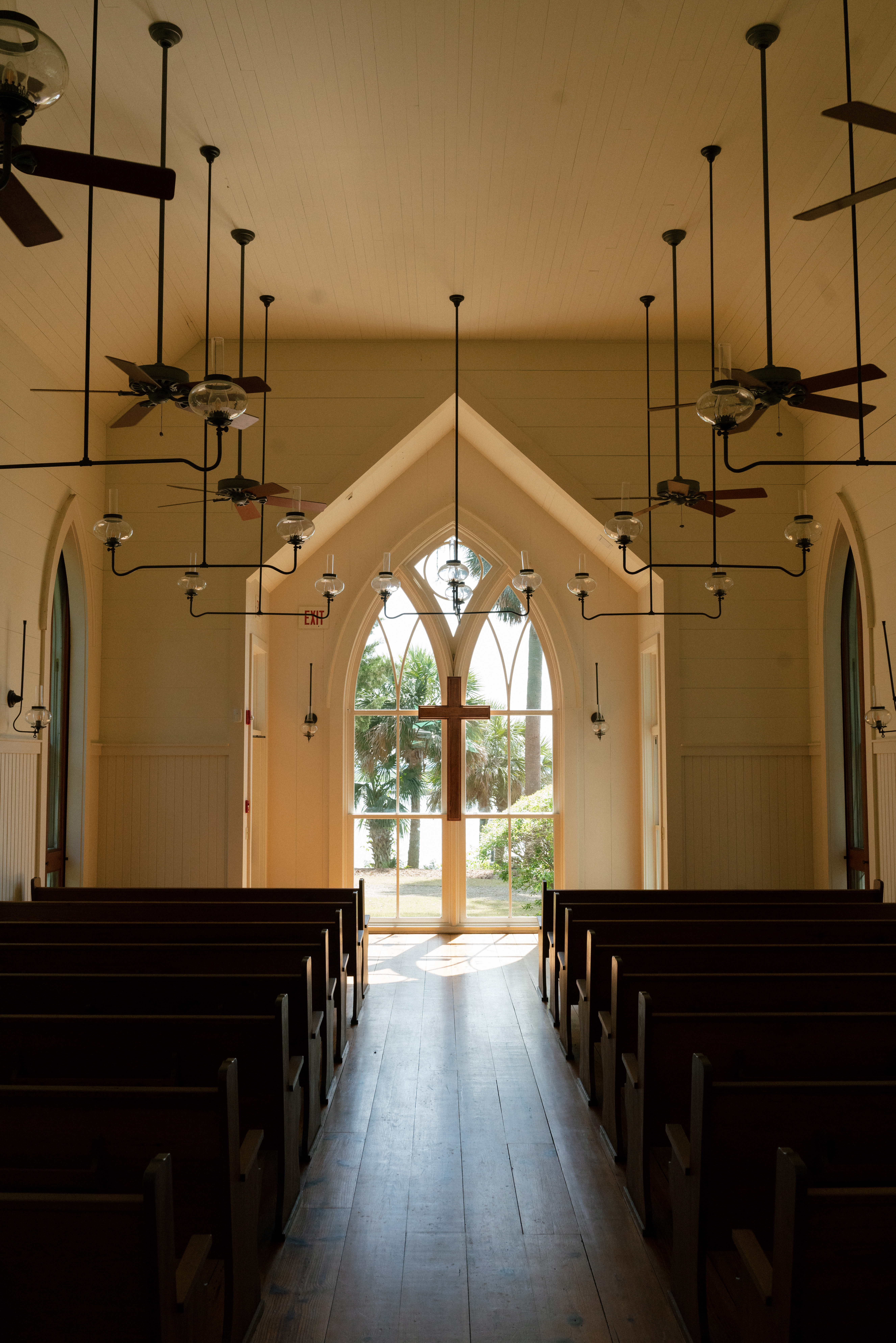 Interior view of Somerset Chapel filled with natural light