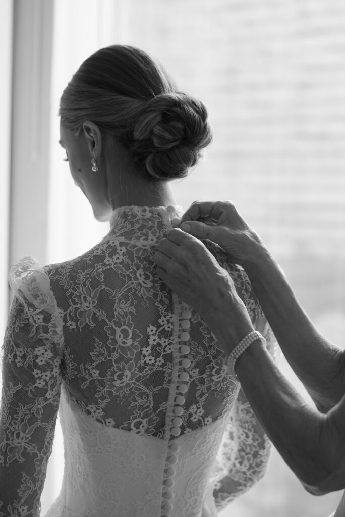 Bride getting ready at the Ritz-Carlton Charlotte